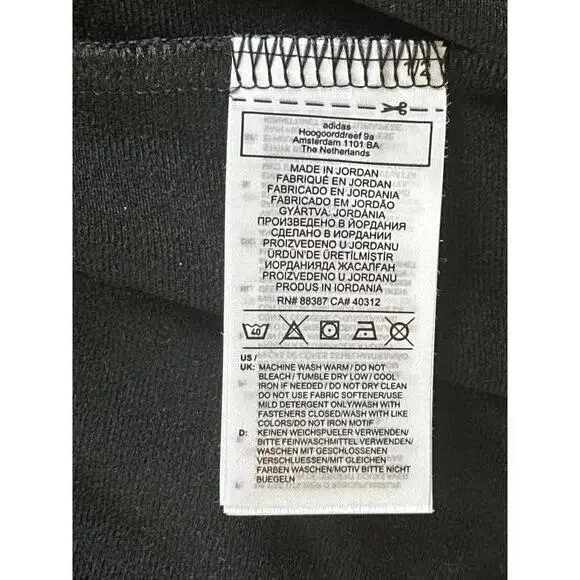 Adidas Black Track Jacket with White Stripes - Picture 5 of 6